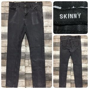 True Religion Skinny Jeans Men’s 34x31 Gray Denim Stretch Casual (Read Desc)